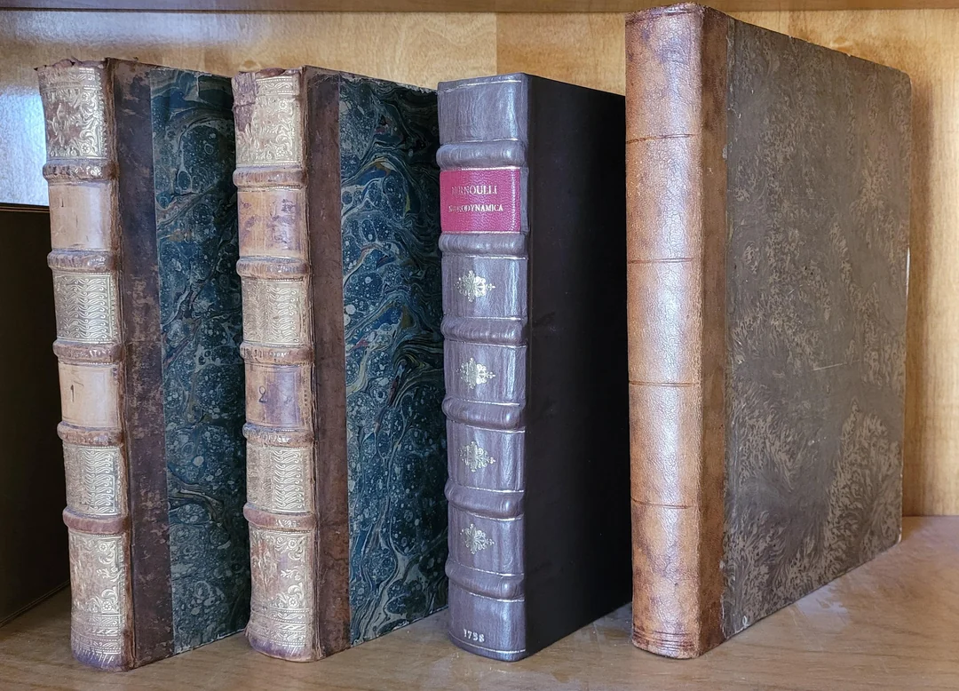 First editions of Euler&rsquo;s Mechanica, Bernoulli&rsquo;s Hydrodynamica, and Lagrange&rsquo;s Mechanique analytique